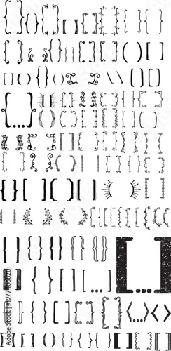 Collection of Brackets and Punctuation Symbols vector