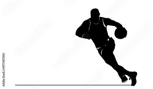 basketball player, silhouette
