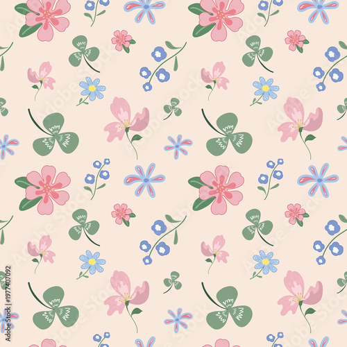 hand drawn botanical and floral pattern designs