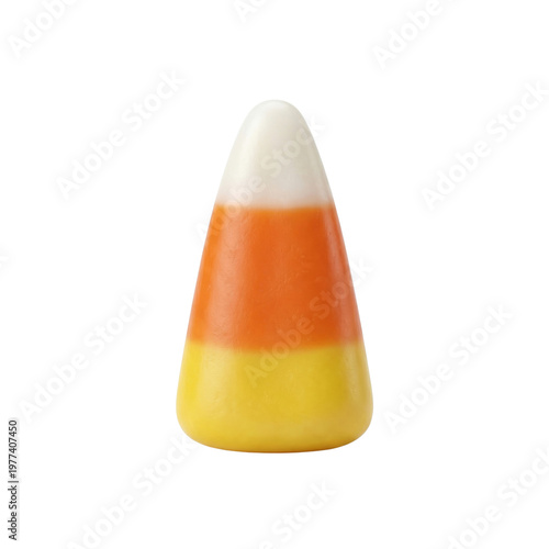 Obraz na plátne Traditional tricolor candy corn isolated. Halloween sweet treat.