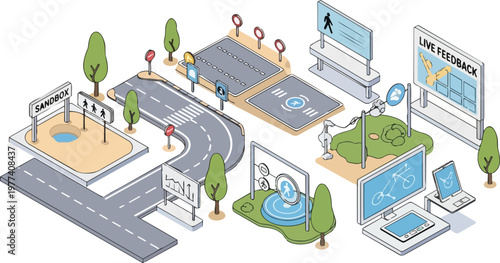 Isometric Smart City Digital Twin and Urban Planning Sandbox for Traffic Management and Smart Mobility Infrastructure Simulation