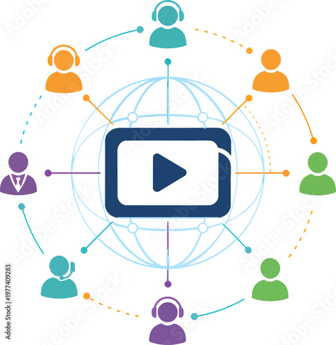 Global connection video conferencing and online communication technology