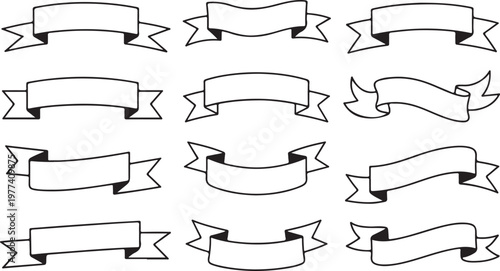 set of vector ribbons