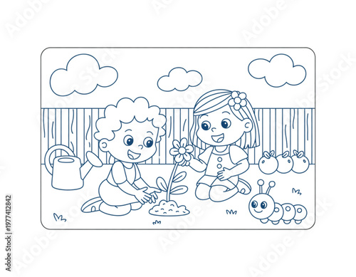 A bustling medieval town scene with people and buildings in a wintery atmosphere Vector