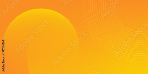 abstract background featuring dynamic yellow and orange gradients with smooth curves and futuristic geometric shapes.