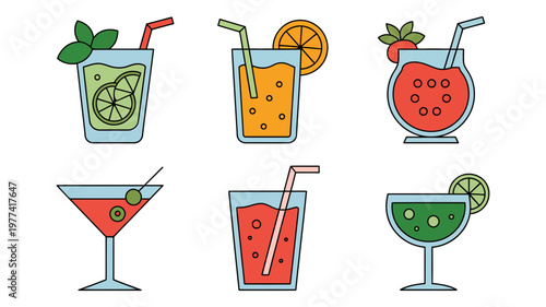 A charming ensemble of four anthropomorphic school supplies characters in a retro animation style.