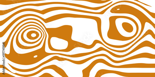 Vector Seamless Border with Flowing Salted Caramel. Abstract Sweet Texture. Creative Food Background for Packaging Design and Advertisement