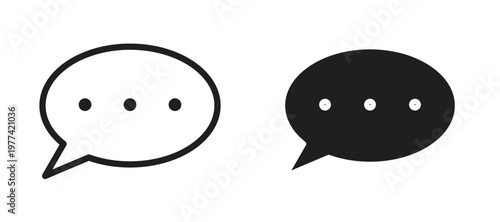 Speech bubble icon vector design template and illustration EPS10.