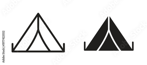 Tent icon vector design template and illustration EPS10.