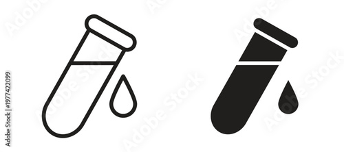 Test tube icon vector design template and illustration EPS10.