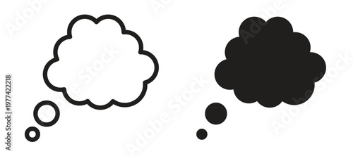 Think bubble icon vector design template and illustration EPS10.