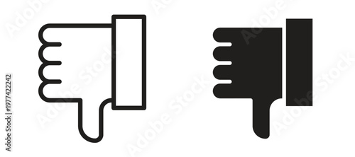 Thumbs down icon vector design template and illustration EPS10.