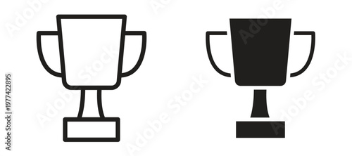 Trophy icon vector design template and illustration EPS10.