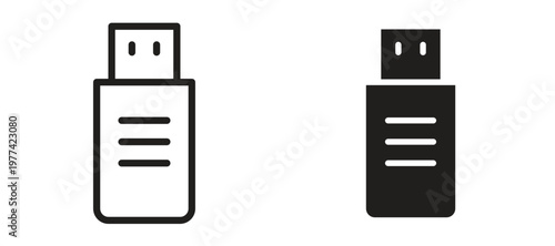 usb drive icon vector design template and illustration EPS10.