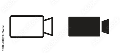 Video call icon vector design template and illustration EPS10.