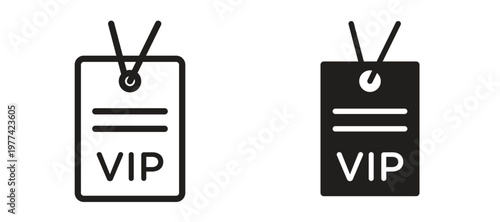 VIP pass icon vector design template and illustration EPS10.