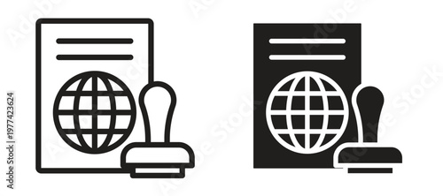 Visa icon vector design template and illustration EPS10.