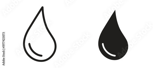 Water drop shape icon vector design template and illustration EPS10.