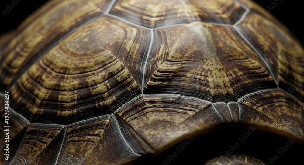Fototapeta premium Close-up Macro View of a Tortoise Shell Pattern.