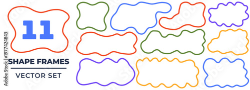 Cloud square shape with amoeba fluffy frame for zigzag rectangle wavy. Doodle minimal stone with simple fun communication for template design drawing. Oval price cloud with grunge amoeba zig.