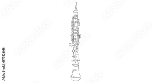 Clarinets instrument isolated on white background
