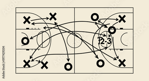 Vector illustration of an abstract music background featuring instruments and notes within a 3d cyber network connecting people through a pastel gray social communication structure