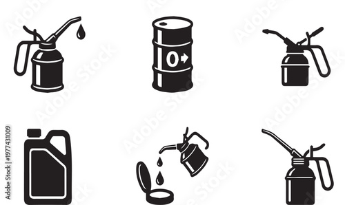 Oil Can Icon Minimal Line Vector Illustration