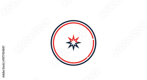 Modern Compass Star Icon Symbolizing Direction and Purpose