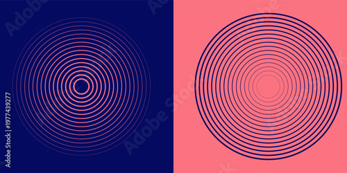 Fotografi Abstract, hypnotic background with concentric circles