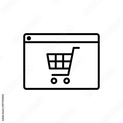 Webカート表示アイコン（線画） – シンプルWeb操作アイコンシリーズ
