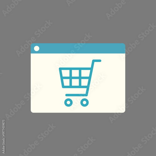 Webカート表示アイコン（フラット） – シンプルWeb操作アイコンシリーズ