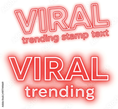 Viral and Trending Neon Sign Text Overlay, Perfect for Social Media and Marketing Campaigns