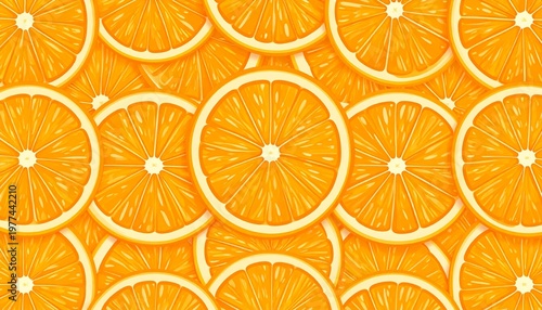 Vibrant Pattern of Fresh Orange Slices for Refreshing Summer Background Juicy Citrus Fruit Slices for Healthy Food and Tropical Design Themes