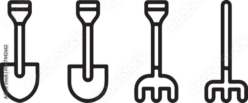 Garden Tools Icon Set