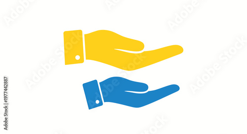 hand icons protecting and supporting each other in business partnership for teamwork and collaboration