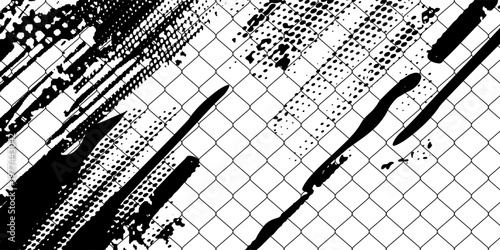 texture for fishing nets. Grunge pattern for sportswear or soccer goal, volleyball net, basketball hoop, hockey, athletics. Grunge background