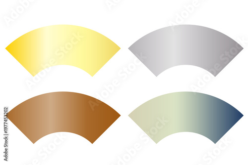 扇形　和風のグラデーション背景素材セット