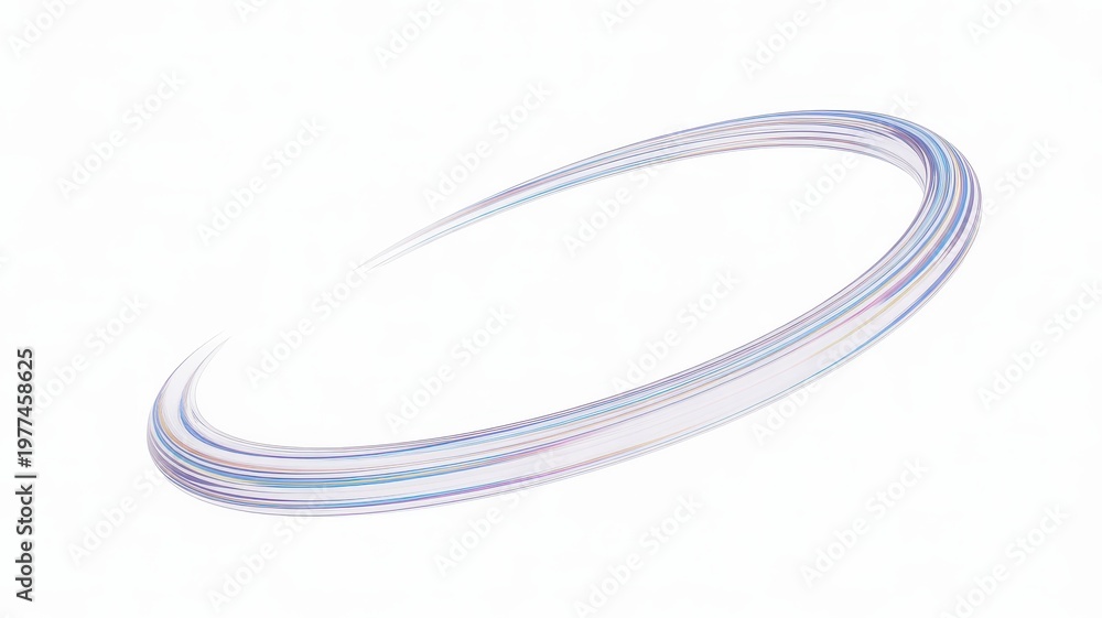 Naklejka premium Abstract colorful circular swirl ring with motion blur lines isolated on white background