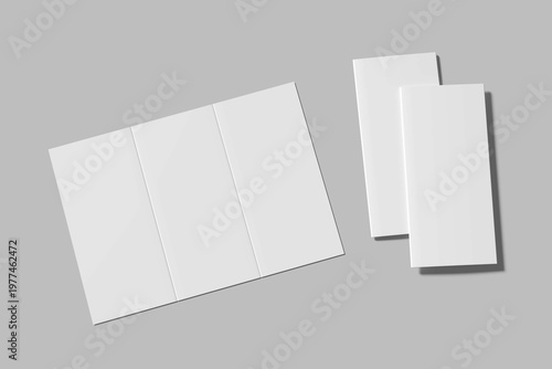 Trifold A4 Mockup Your Design Blank	
