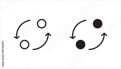 Adaptability skill icons set. Quick respond to changes and performance adjusting and improvement. Development, transformation, settings adaptation. Flat vector illustration