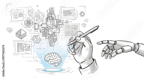 Creative thinking and brainstorming concept