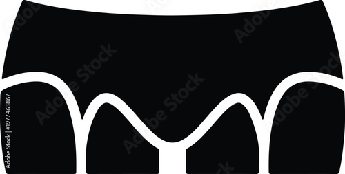 Silhouette of female underwear panties for fashion and laundry icons vector design