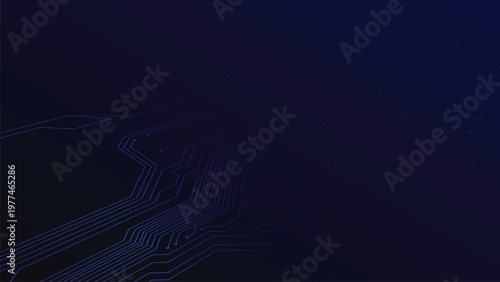 Abstract blue matrix rain effect wit glowing background	