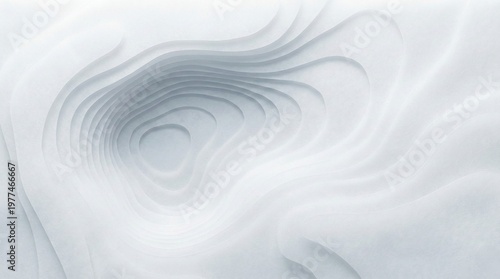 Vellum Topography: Layered Translucent White Paper Abstract with Soft Depth for Minimalist UI