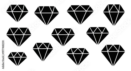 Black diamond shapes arranged in a grid pattern on a white background