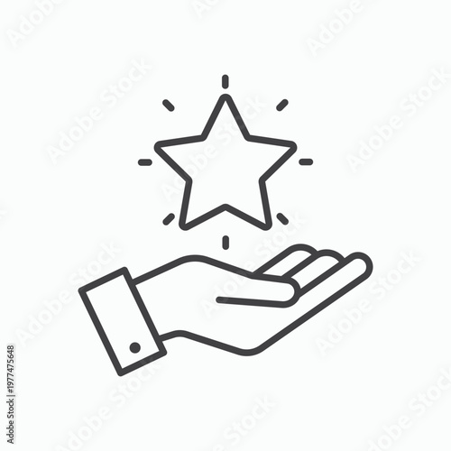 Loyalty program icon design element isolated on white for web