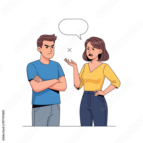 Couple arguing, conflict, disagreement, relationship problems, communication breakdown, anger, frustration