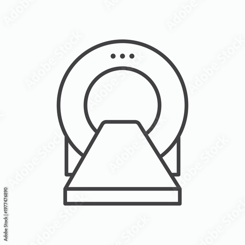 MRI icon design element isolated on white for web