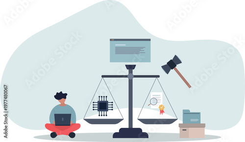 Legal AI and artificial intelligence for justice system. Use technology for effective courthouse work automation .person's life situation and his activities.