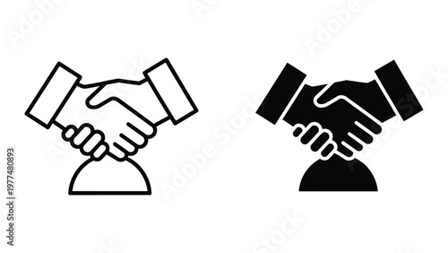 Handshake depictions comparing traditional and modern digital greetings